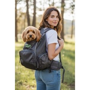 Outward Hound PoochPouch Backpack small Dog Carrier Small Gray/Black Front Pack